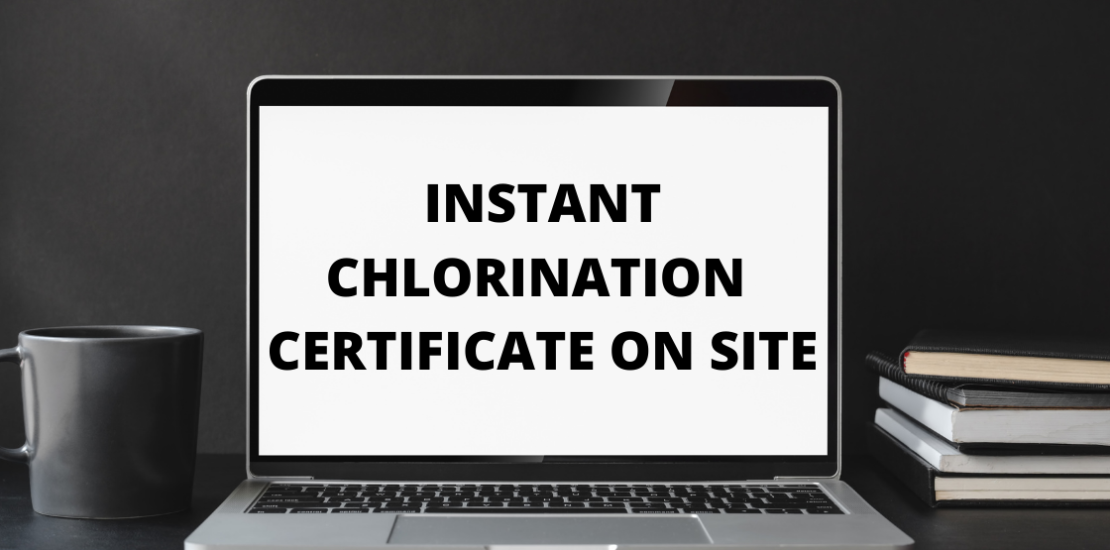 Water chlorination certificate